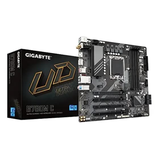 Placa-Mãe Gigabyte B760M C para Intel, LGA 1700, Micro ATX, DDR5