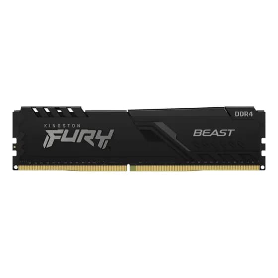 Memória Ram Para Pc Ddr4 16gb 3200mhz Cl16 (1x16gb) Kingston Fury Beast Kf432c16bb/16 Udimm Cor Preta