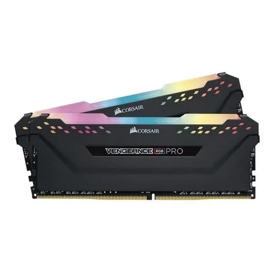 Memória Ram para PC Gamer 32GB (2x16GB) 3200mhz CL16 DDR4 Corsair Vengeance RGB Pro CMW32GX4M2E3200C16 Cor Preto