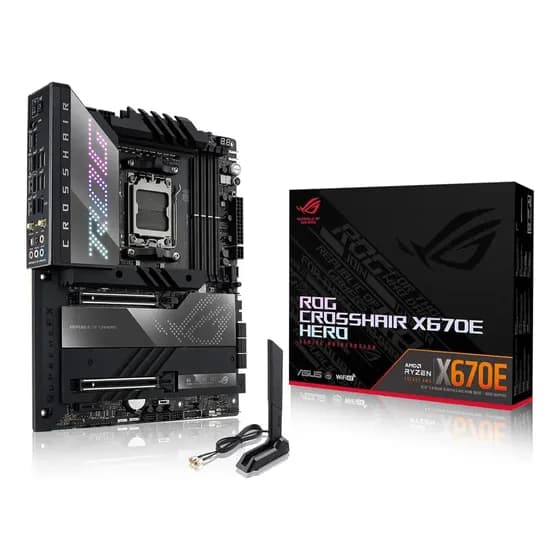 Asus Rog Crenthair X670e Hero Amd X670 Am5 Ryzen Desktop E Negro