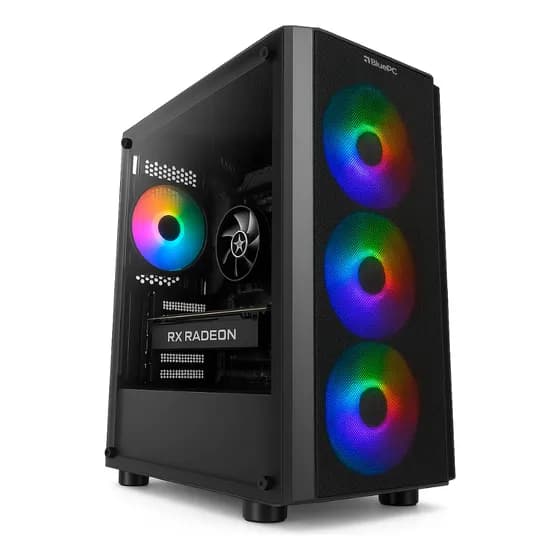 PC Gamer BluePC FRAG, AMD Ryzen 5 5500, Radeon RX 6600 8GB, B450, 16GB DDR4, SSD 512GB NVMe - PGBP-FRA205