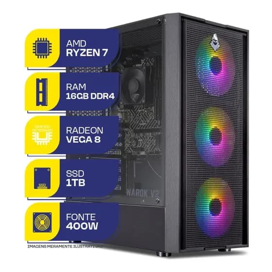 Pc Gamer Mancer MCL-Gamer-MKT-62484 Amd Ryzen 7 5700 G 16gb Ddr4 1 Tb