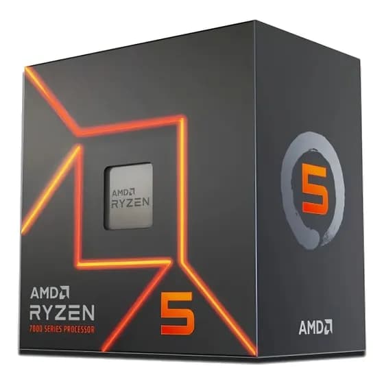 Processador gamer AMD Ryzen 5 7600 100-100001015BOX de 6 núcleos e 5.1GHz de frequência com gráfica integrada