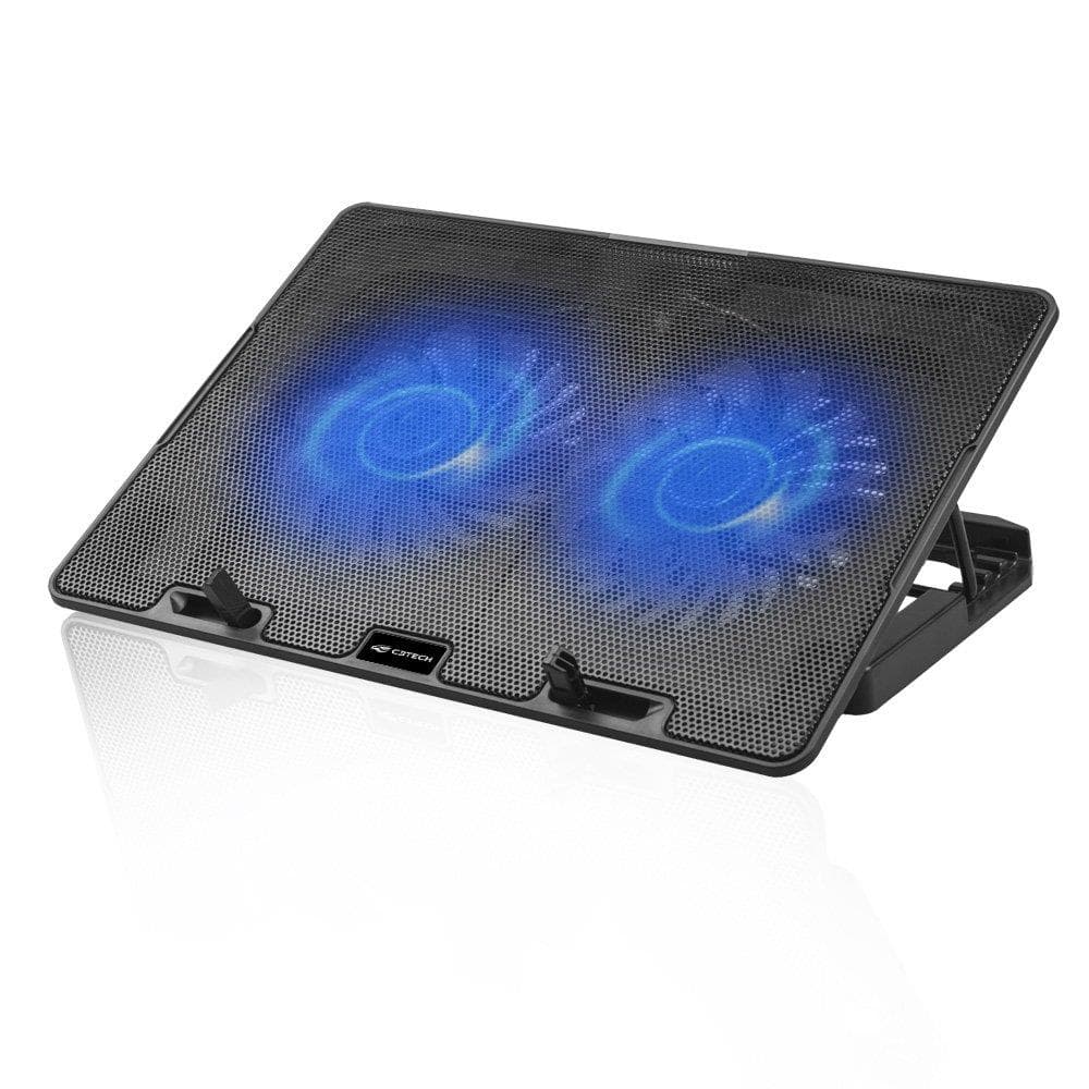Suporte para Notebook C3Tech NBC-50BK , 15.6" , Com 2 Fans , LED Azul , USB , Ajustável , Preto