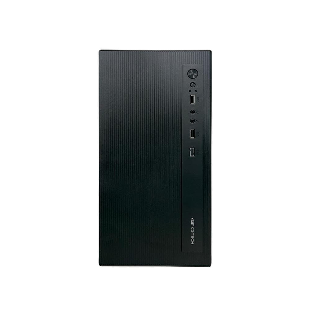 Gabinete C3Tech MT-36BK , Micro-ATX , com Fonte 200W , 2 USB 2.0 , Áudio HD , Suporte SSD/HDD , Preto