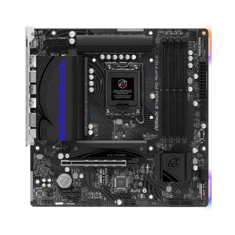 OPENBOX Placa-Mãe ASRock B760M PG Riptide , Chipset B760 , Intel LGA 1700 , mATX , DDR5