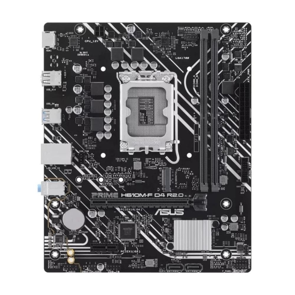 Placa Mãe ASUS PRIME H610M-F D4 R2.0 , Intel H610 , LGA 1700 , Micro-ATX , 2 Slots DDR4 , 1 Slot M.2