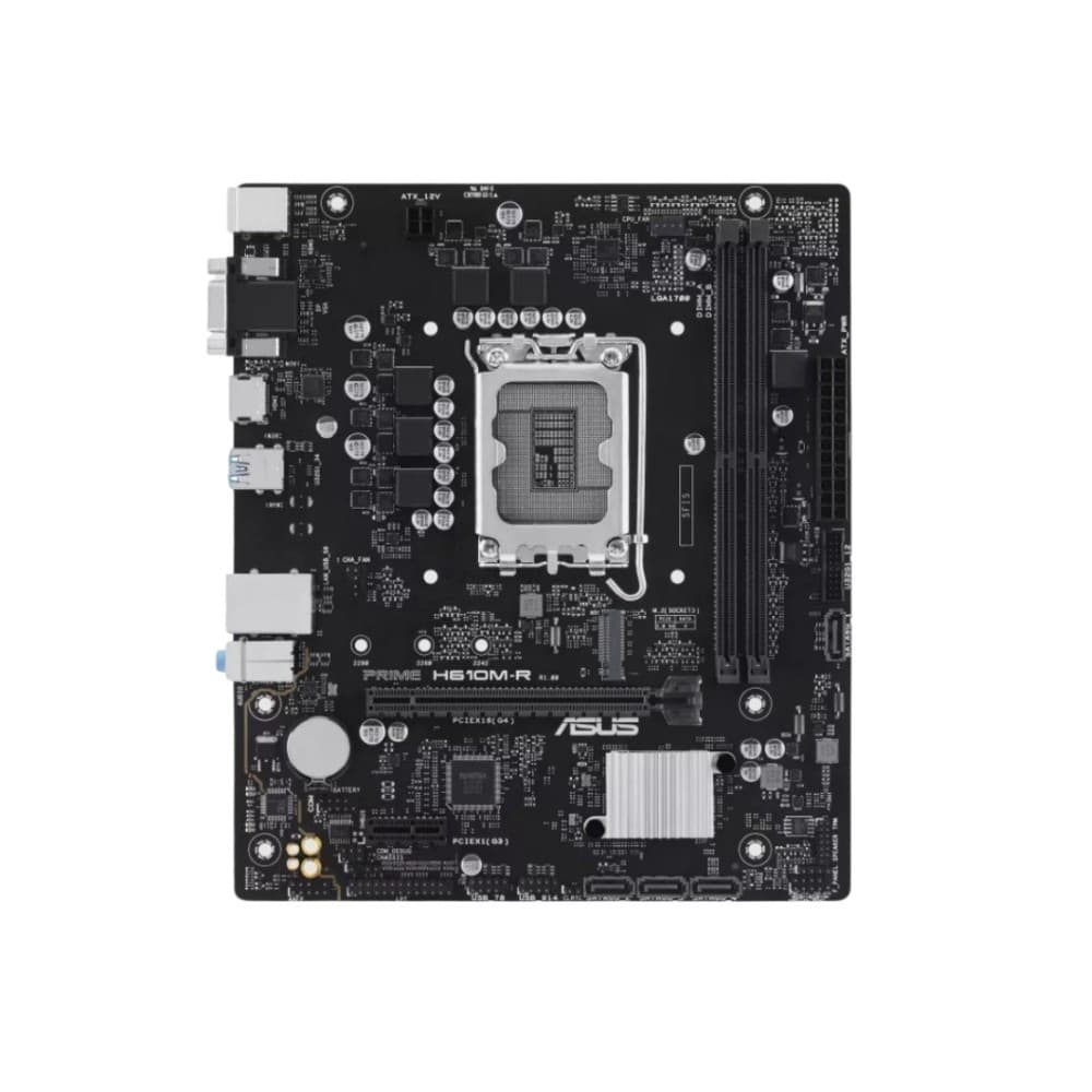 Placa-mãe ASUS Prime H610M-R , Socket LGA1700 , Chipset Intel H610 , mATX , DDR5 , Preto