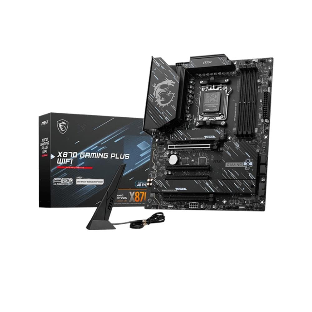 Placa Mãe MSI X870 Gaming Plus WIFI , DDR5 , AM5 , 5G , PCIe , USB , Preto