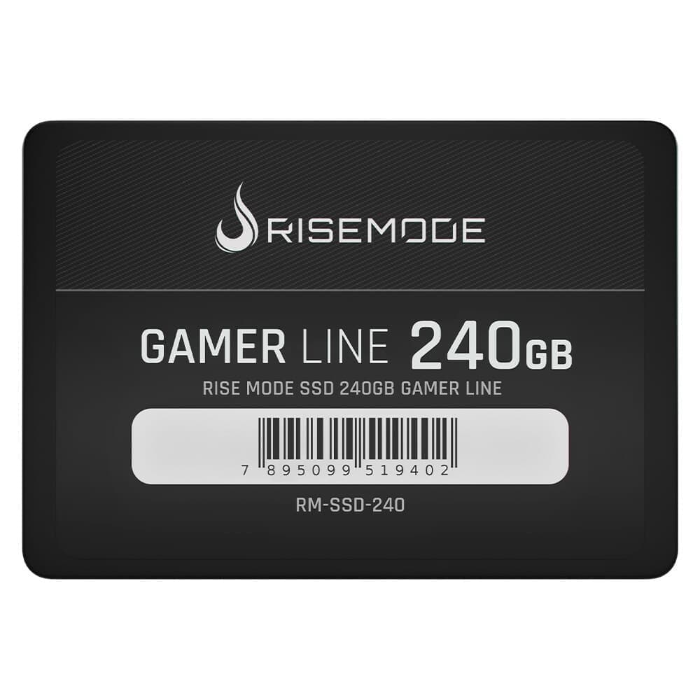 SSD Rise Mode Gamer Line, 240GB, SATA III, Leitura: 530MB/s, Gravação: 520MB/s, Preto - RM-SSD-240