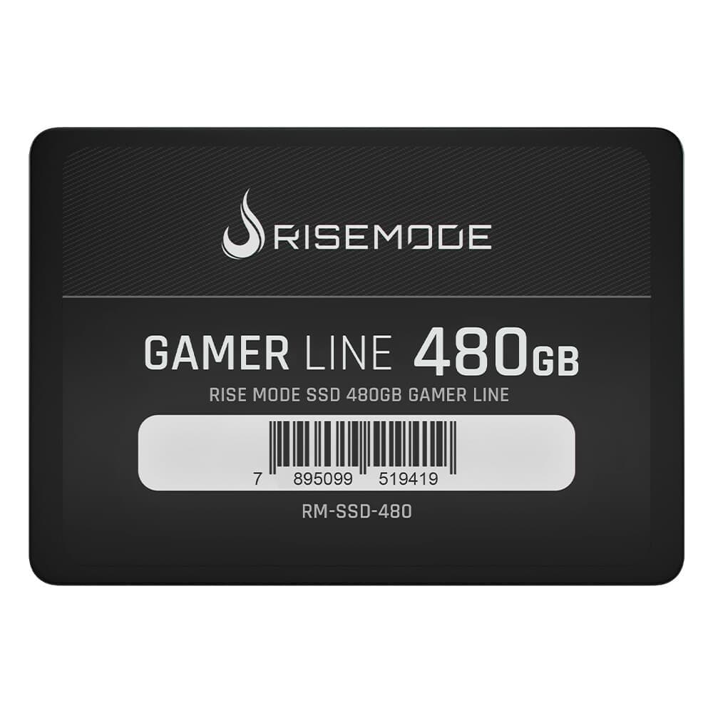 SSD Rise Mode Gamer Line, 480GB, SATA III, Leitura: 530MB/s, Gravação: 520MB/s, Preto - RM-SSD-480