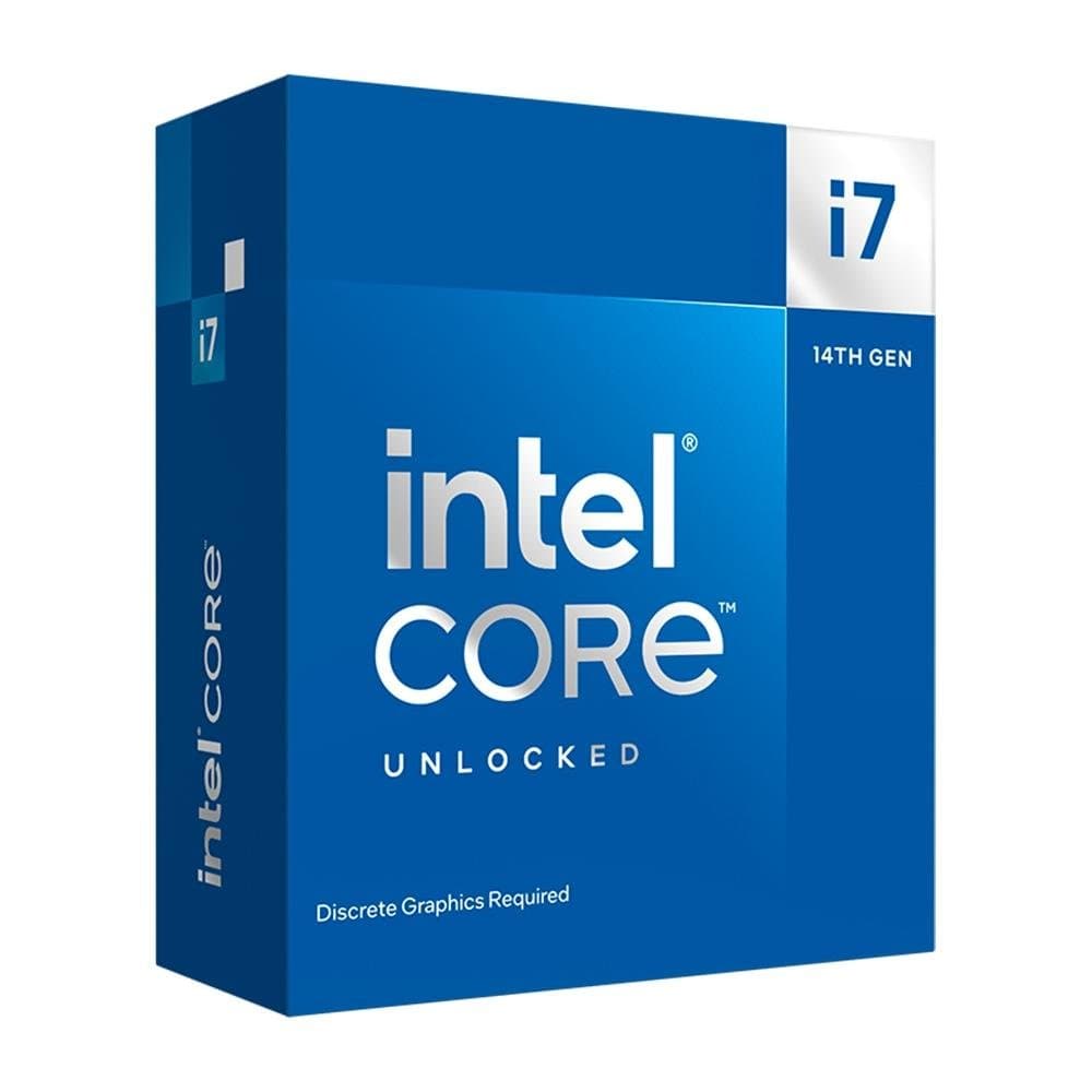Processador Intel Core i7-14700KF, 3.4GHz (5.6 GHz Max Turbo), Cache 33MB, 20 Núcleos, 28 Threads, LGA 1700, Sem Vídeo Integrado - BX8071514700KF