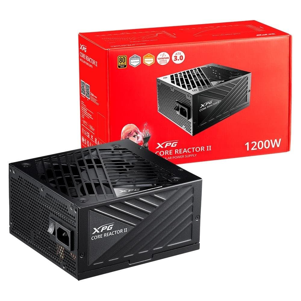 Fonte XPG Core Reactor II 1200G-BKCBR, 1200W, 80 Plus Gold, Modular, PFC Ativo - 75261222