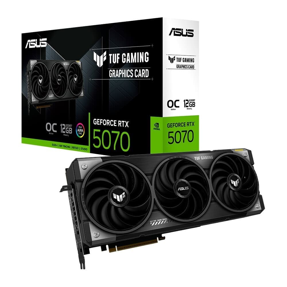 Placa de Vídeo ASUS TUF RTX 5070 O12G GAMING NVIDIA Geforce, 12GB, GDDR7, Blackwell, DLSS4, Edição OC - 90YV0LZ0-M0NA00