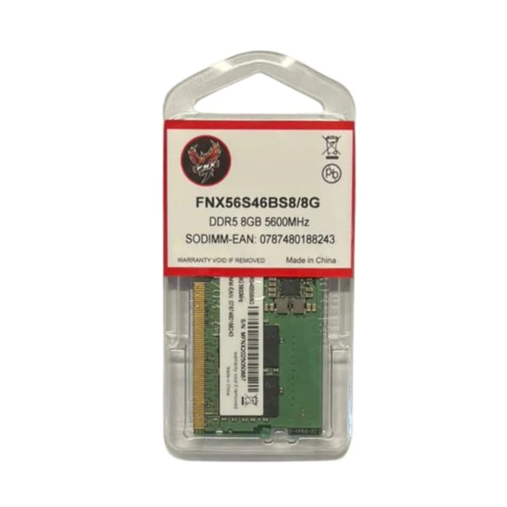 Memoria Ram Para Notebook Fnx So-dimm 8GB 5600mhz Ddr5 Cl40 Fnx56s46bs8-8g