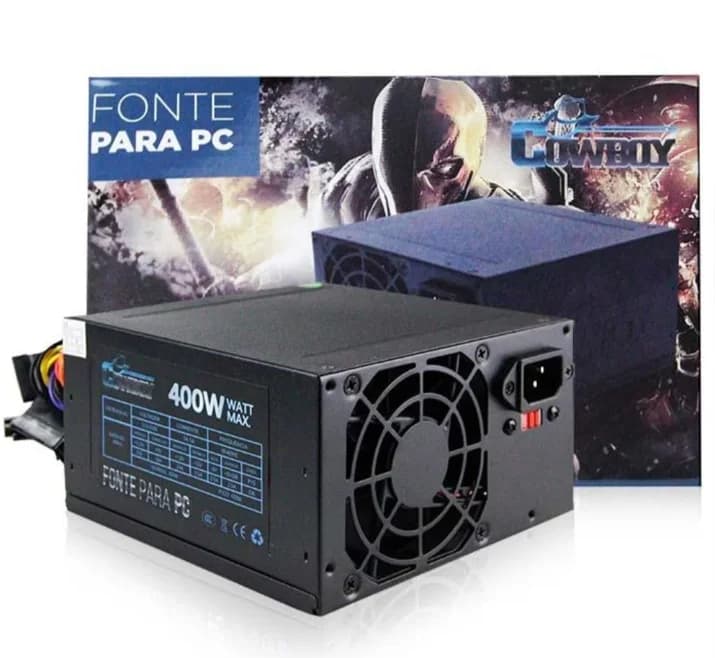 Fonte Gamer Atx 400w Bivolt | Conector Atx 20+4 | 2 Sata | 3 Ide | Kp-532