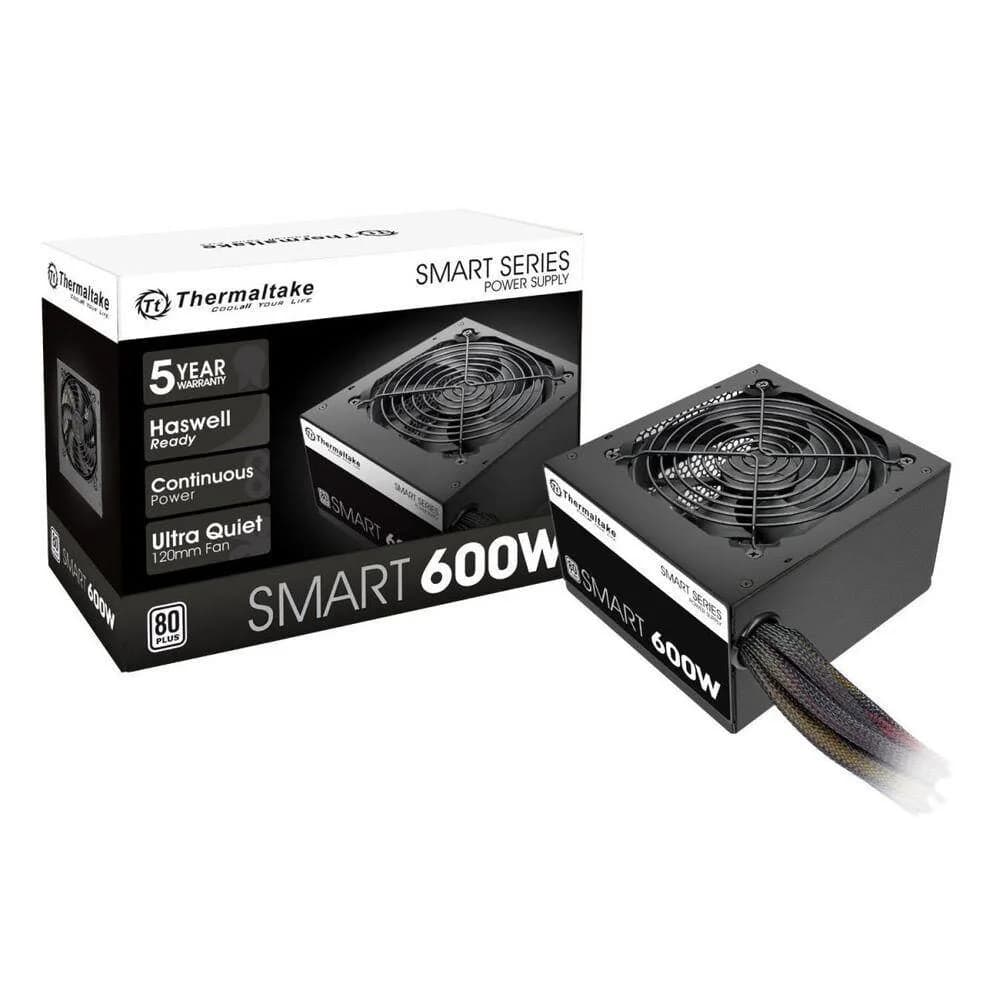 Fonte Thermaltake TT Smart ATX2.3, 600W, 80+ White, A-PFC - PS-SPD-0600NPCWBZ-W