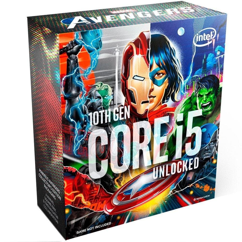 Processador Intel I5-10600K Marvel's Avengers Collector's Edition Packaging, Cache 12MB, 4.10GHz (4.80GHz) - BX8070110600KA