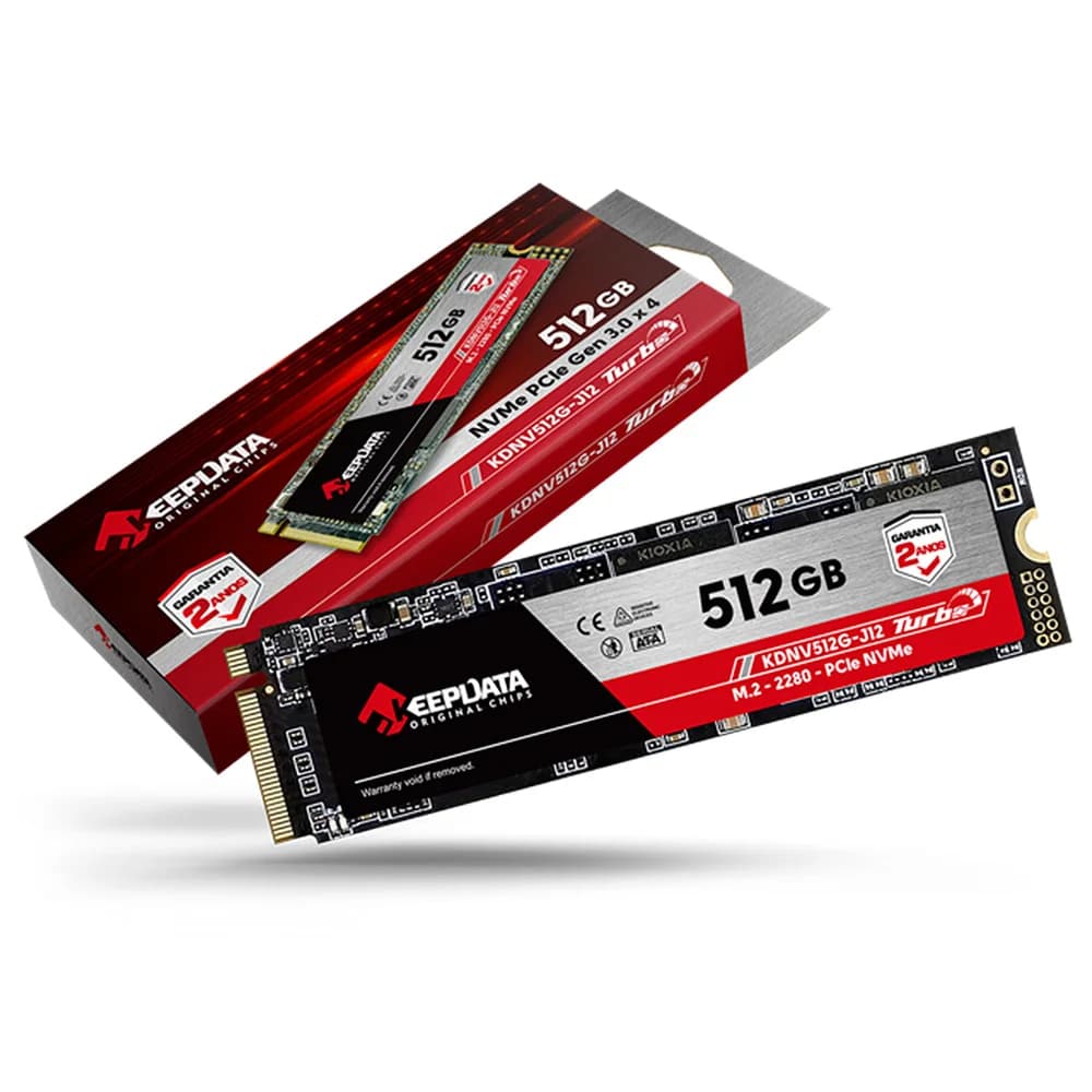 SSD 512GB Keepdata, M.2 2280, Pcie Gen3x4 Nvme, Leitura 2400mb/s, Gravação 1700mb/s - Kdnv512g-j12