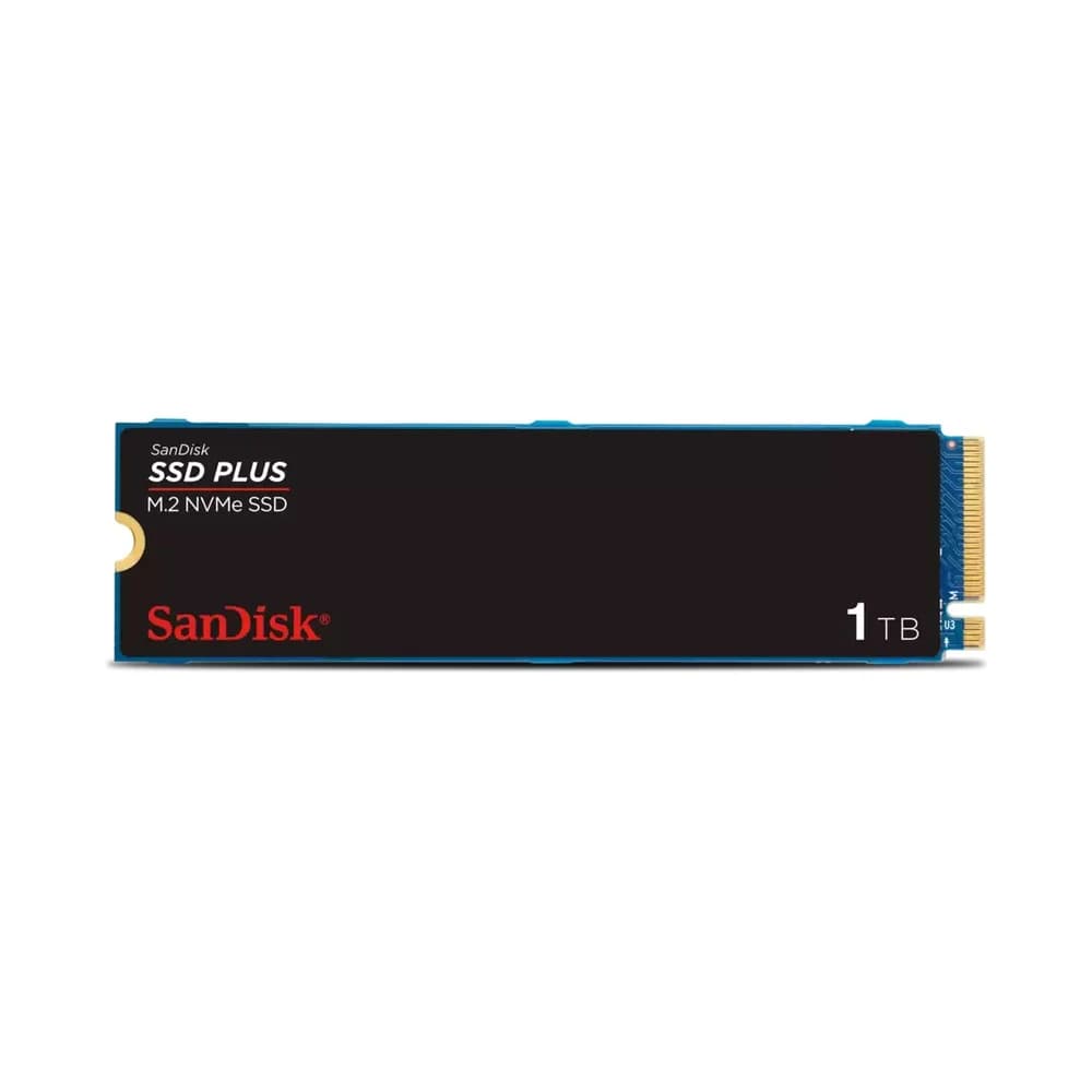 SSD Sandisk Plus 1TB, M.2 2280 NVMe Pcie Gen 3.0, Leitura 3200MB/s E Gravação 2500MB/s - Sdssda3n-1t00-G26