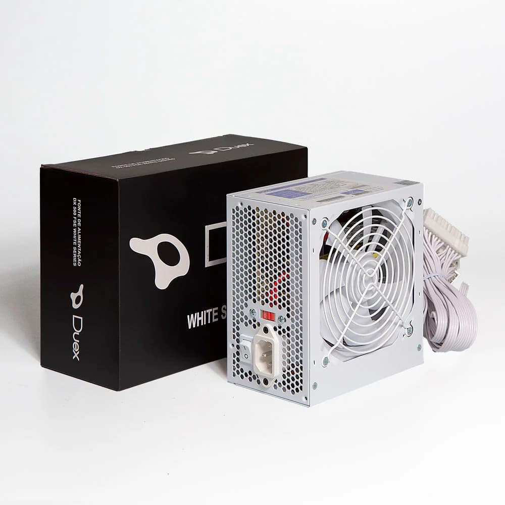 Fonte Duex Dx-500fse White Series 500w Branca C/ Cabo