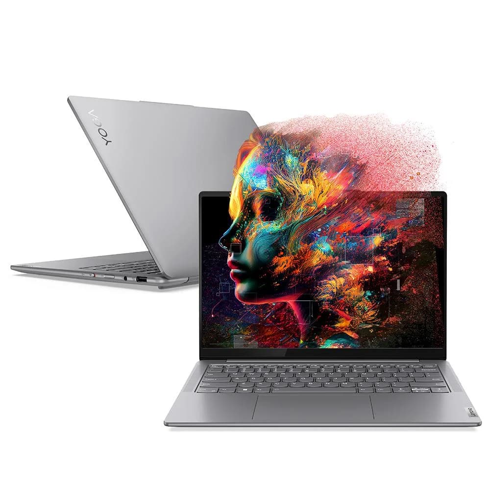 Notebook Lenovo Yoga Slim 7i Intel Core Ultra 5-125H, 16GB RAM, Intel Arc Graphics, SSD 512GB, 14" WUXGA OLED, Windows 11 Home, Cinza - 83GM0003BR