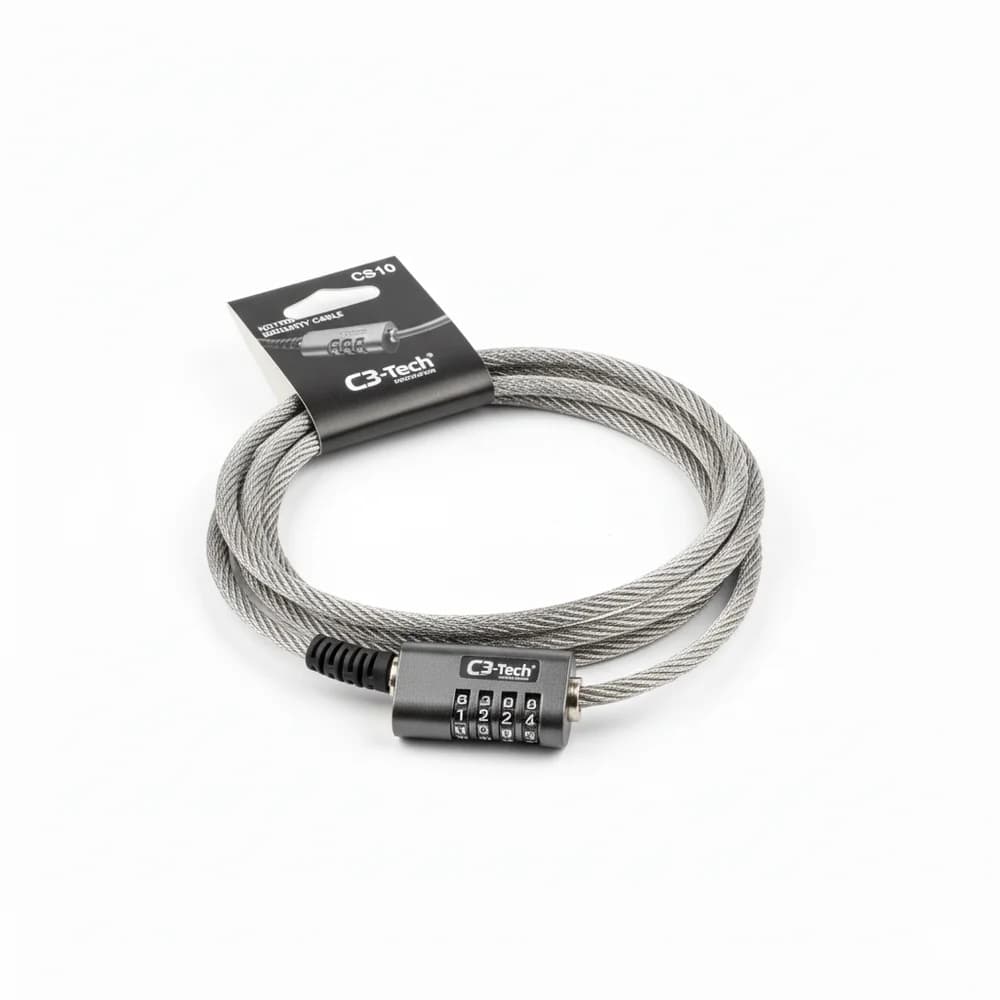 Kit De Segurança Para Notebook Cs-10 C3Tech Com Cadeado Segredo STAM