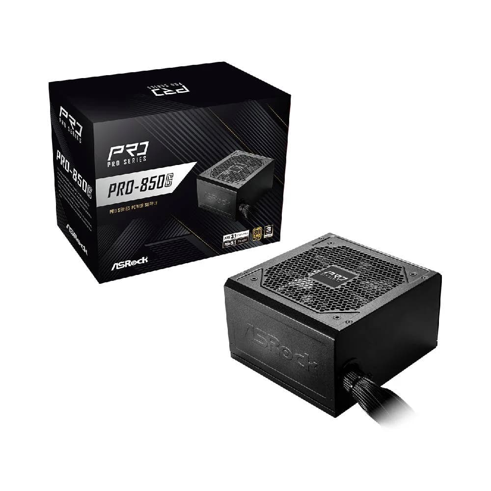 Fonte De Alimentação Asrock Pro 850w 80 Plus Gold C/ Cabo - Pro-850g