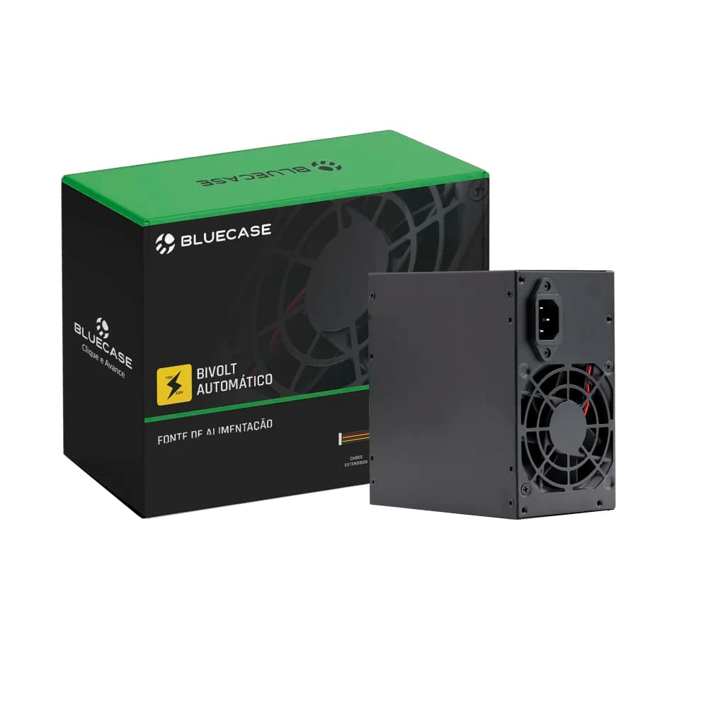 Fonte Atx 350w Real C/ Cabo Automático 8 Pinos 4+4 Preto