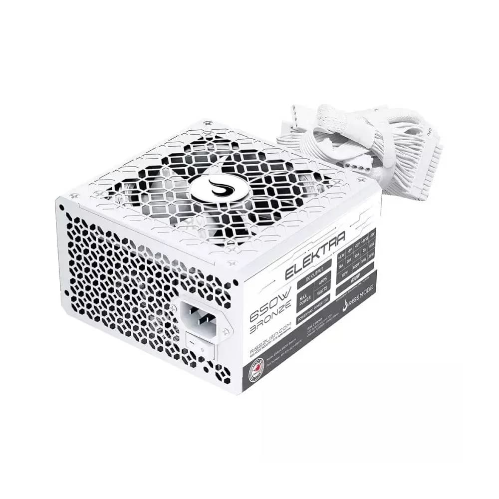 Fonte Gamer Rise Mode Elektra, 650W, Bronze, PFC Ativo, Branco - RM-PSU-ELK-650-W