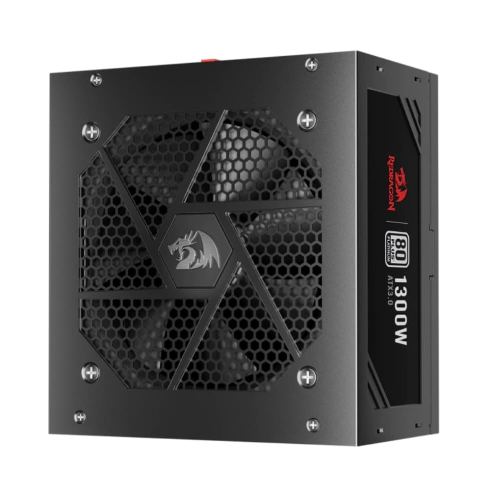 FONTE 1300W 80 PLUS PLATIUM REDRAGON, ATX 3.0, FULL-MODULAR, BLACK - GC-PS018
