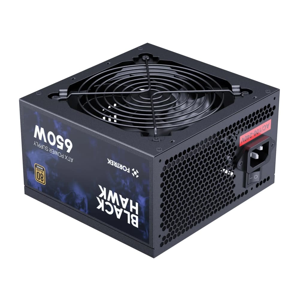FONTE 650W 80 PLUS BRONZE FORTREK BLACK HAWK, ATX, BLACK - 83589