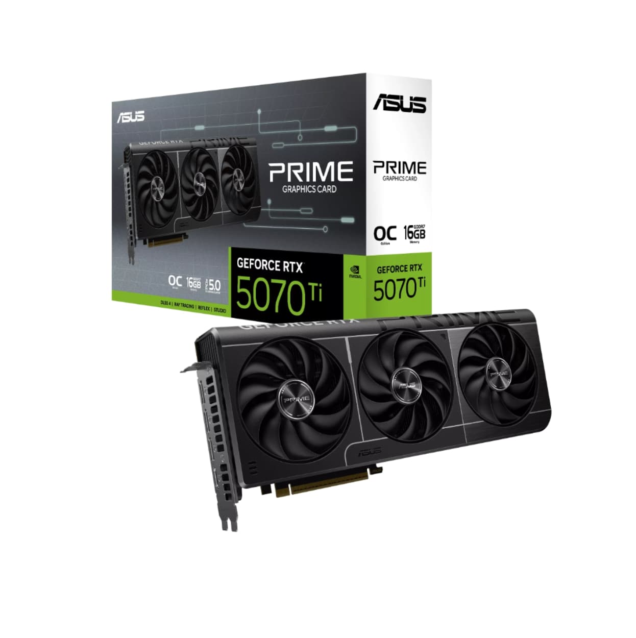 GPU ASUS PRIME RTX 5070 TI 16GB OC, GDDR7, 256-BITS, 3X DP / 1X HDMI - PRIME-RTX5070TI-O16G