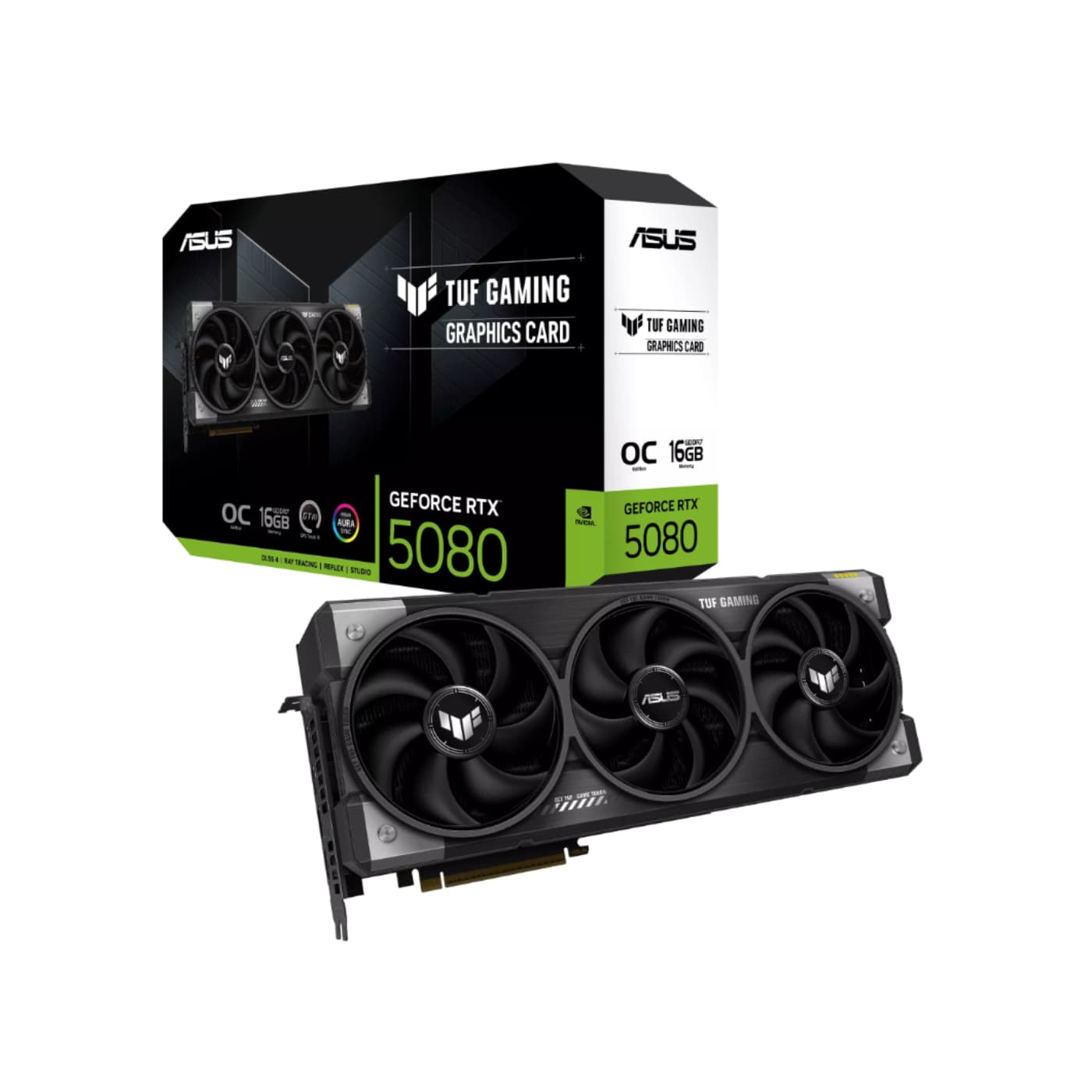 GPU ASUS RTX 5080 16GB TUF GAMING OC, GDDR7, 256-BITS, 3X DP / 2X HDMI, BLACK - TUF-RTX5080-O16G-GAMING