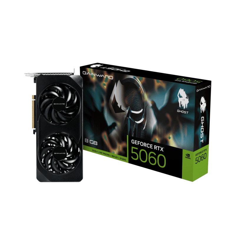 GPU GAINWARD RTX 5060 8GB GHOST, GDDR7, 128-BITS, 3X DP / 1X HDMI, BLACK - NE75060019P1-GB2063B
