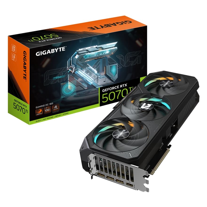 GPU GIGABYTE RTX 5070 TI 16GB GAMING OC, GDDR7, 256-BITS, 3X DP / 1X HDMI - GV-N507TGAMING OC-16GD