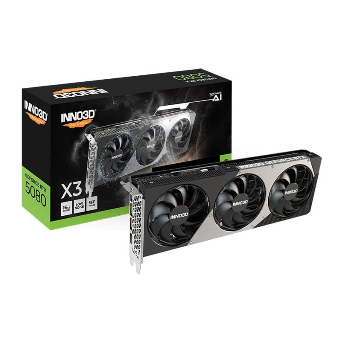 GPU INNO3D RTX 5080 16GB X3, GDDR7, 256-BITS, 3X DP / 1X HDMI - N50803-16D7-176068N
