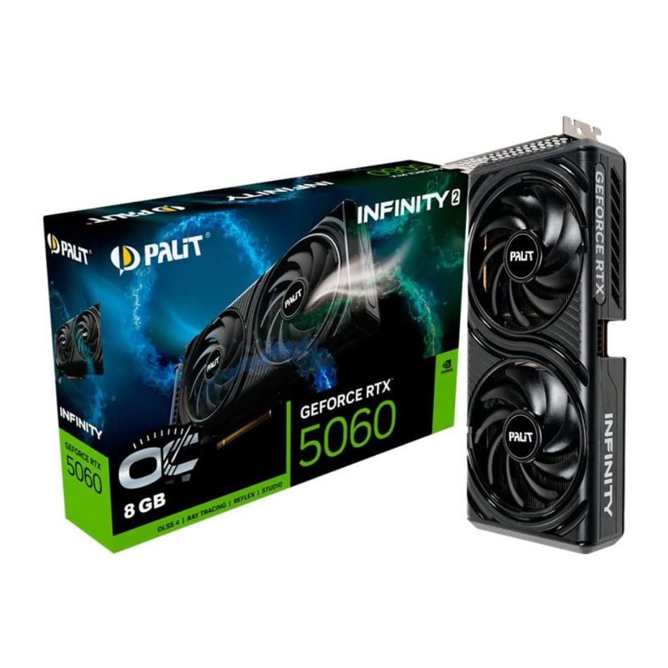 GPU PALIT RTX 5060 8GB INFINITY 2 OC, GDDR7, 128-BITS, 3X DP / 1X HDMI - NE75060V19P1-GB2063L