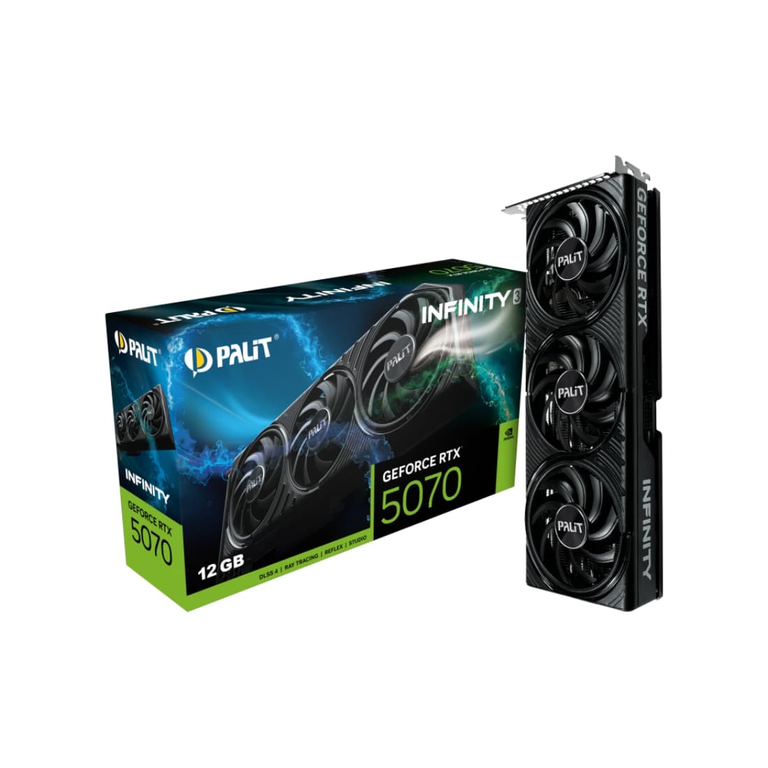 GPU PALIT RTX 5070 12GB INFINITY 3, GDDR7, 192-BITS, 3X DP / 1X HDMI, BLACK - NE75070019K9-GB2050S