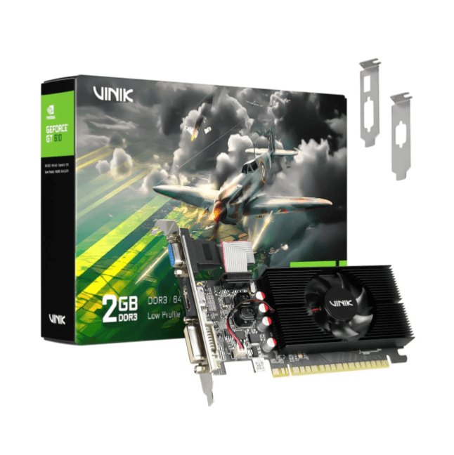 GPU VINIK GT 610 2GB, DDR3, 64-BITS, 1X HDMI / 1X VGA / 1X DVI, LOW PROFILE - GPUVK6102GBLP