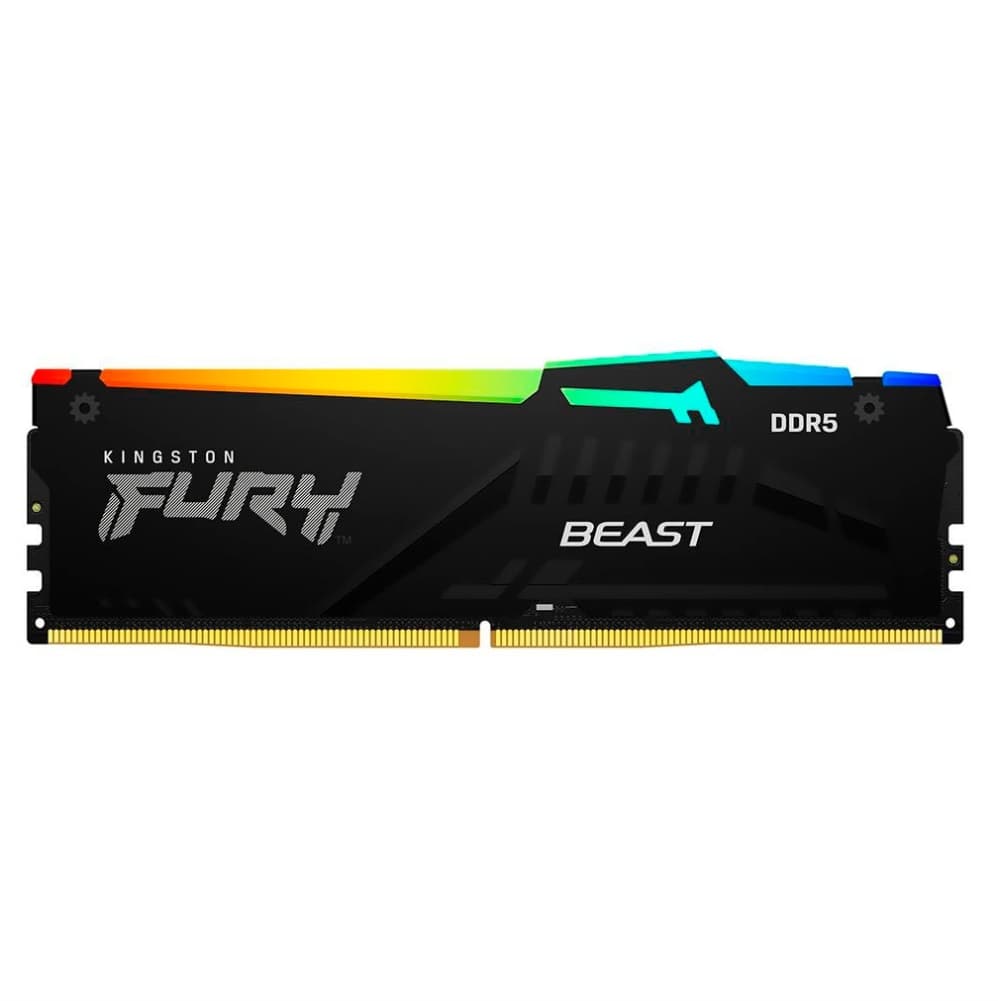 MEMÓRIA 8GB DDR5 6000MHZ KINGSTON FURY BEAST RGB, BLACK - KF560C36BBEA-8