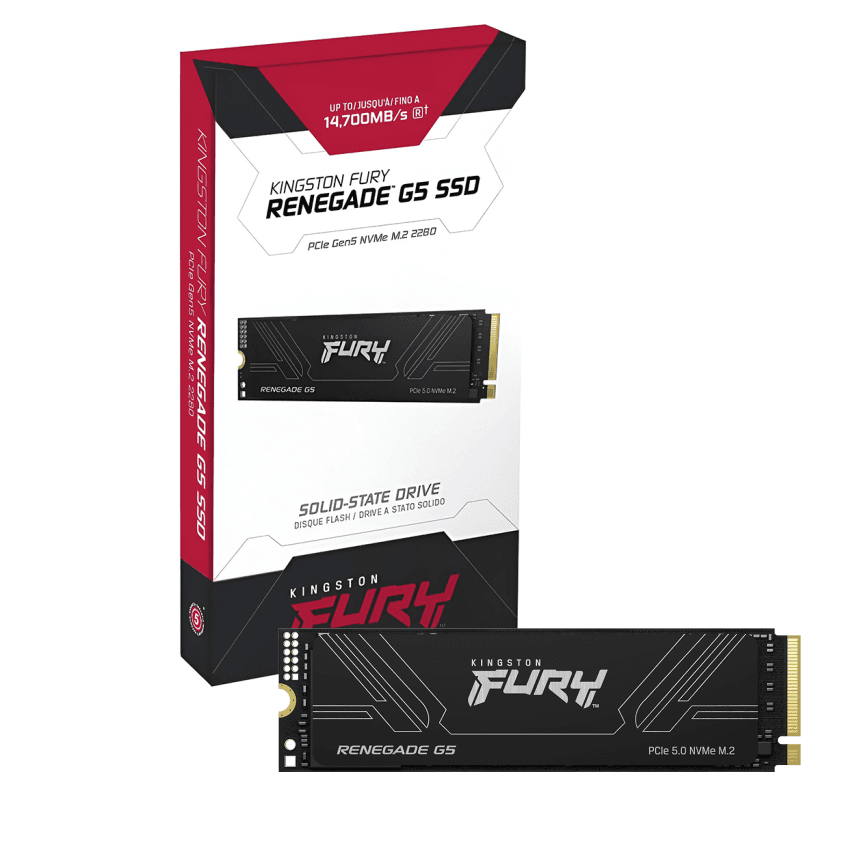 NVME 2TB KINGSTON FURY RENEGADE G5, M.2 2280, PCIE GEN 5X4, LEIT 14200MB/S, GRAV 14000MB/S - SFYR2S/2T0