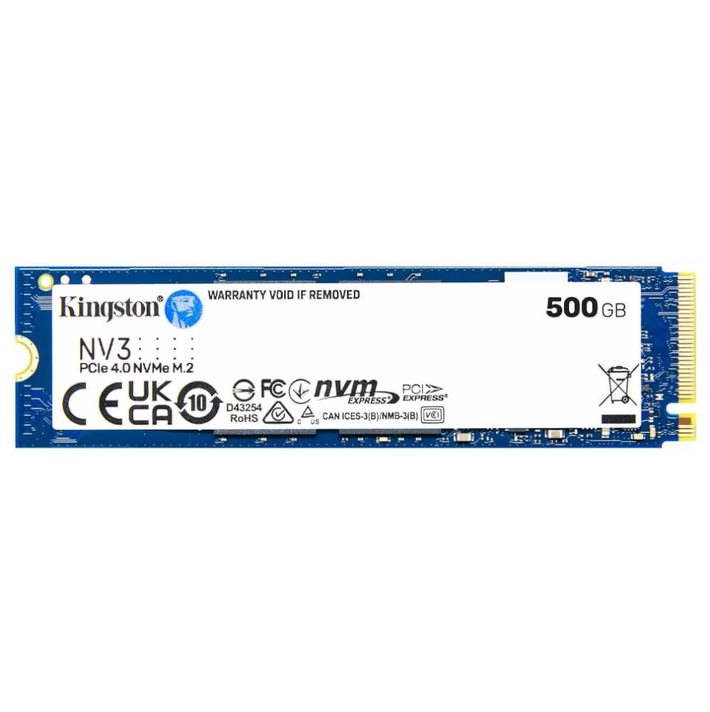 NVME 500GB KINGSTON NV3, M.2 2280, PCIE GEN 4X4, LEIT 5000MB/S, GRAV 3000MB/S - SNV3S/500G