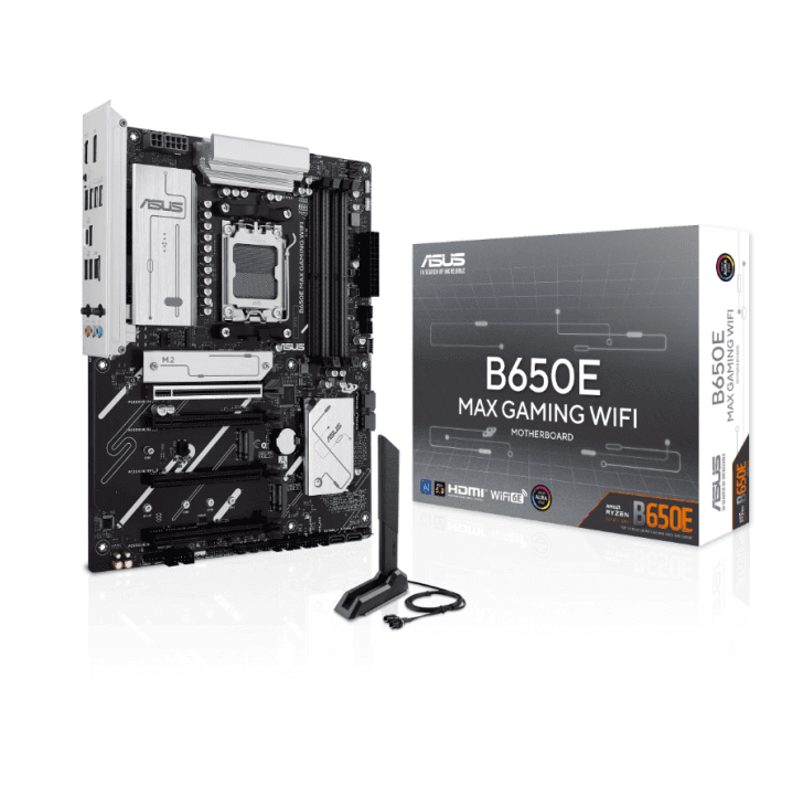PLACA MÃE ASUS B650E MAX GAMING WIFI, AMD AM5, ATX, WF/BLT, DDR5 - B650E MAX GAMING WIFI