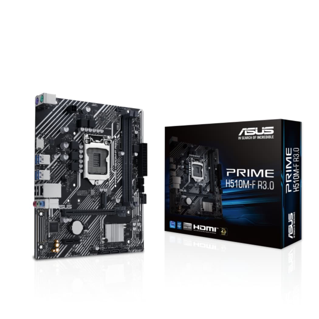 PLACA MÃE ASUS PRIME H510M-F R3.0, INTEL LGA 1200, MATX, DDR4 - PRIME H510M-F R3.0