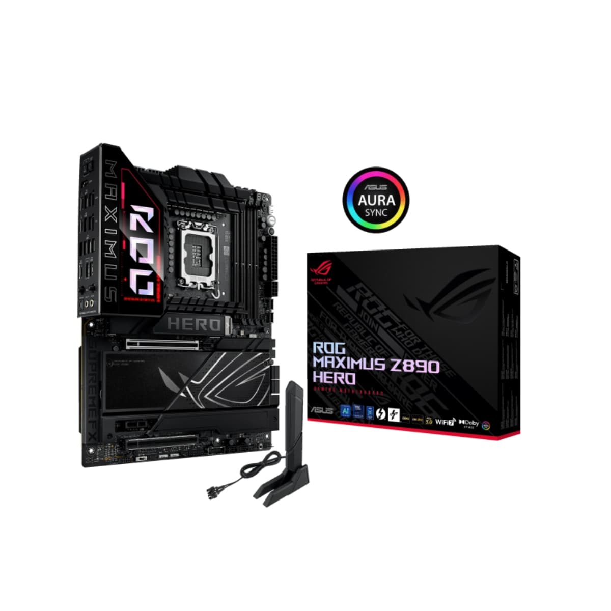 PLACA MÃE ASUS ROG MAXIMUS Z890 HERO, INTEL LGA 1851, ATX, WF/BLT, DDR5, BLACK - ROG MAXIMUS Z890 HERO