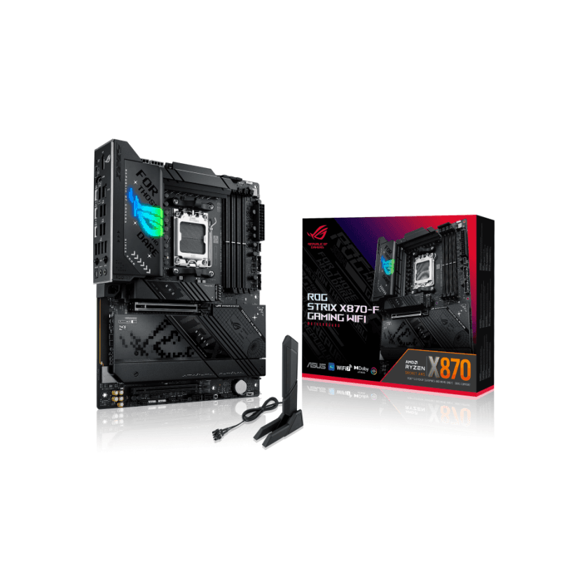 PLACA MÃE ASUS ROG STRIX X870-F GAMING WIFI, AMD AM5, ATX, WF/BLT, DDR5 - ROG STRIX X870-F GAMING WIFI