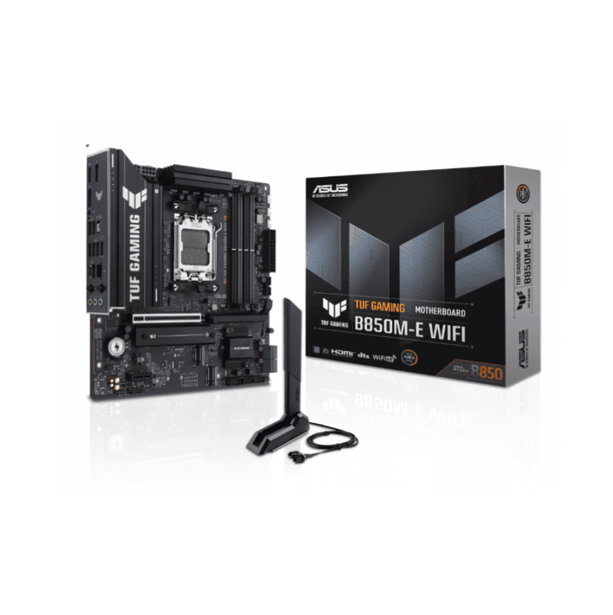 PLACA MÃE ASUS TUF GAMING B850M-E WIFI, AMD AM5, MATX, WF/BLT, DDR5 - TUF GAMING B850M-E WIFI
