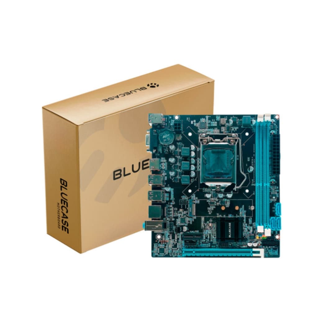 PLACA MÃE BLUECASE H61, INTEL LGA 1155, MATX, DDR4 - BMBH61-G2HG-M2 REV 3.0