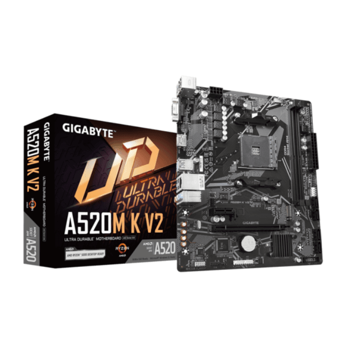 PLACA MÃE GIGABYTE A520M K V2, AMD AM4, MATX, DDR4 - A520M K V2